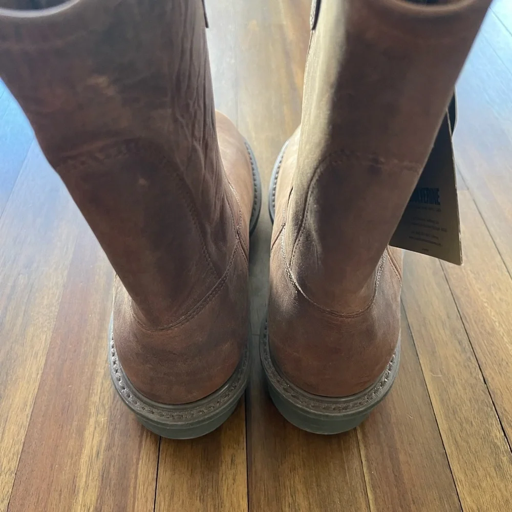 Wolverine Durashocks Brown Pull-On Leather Work Boots men’s EU 42